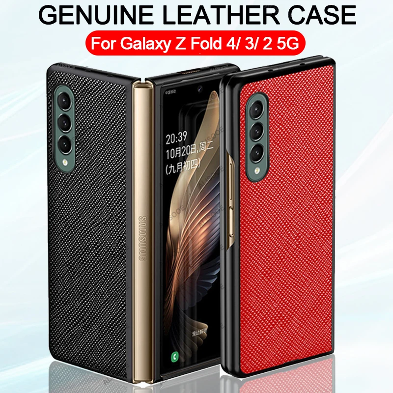 

Чехол из натуральной кожи для Samsung Galaxy Z Fold 4 3 2