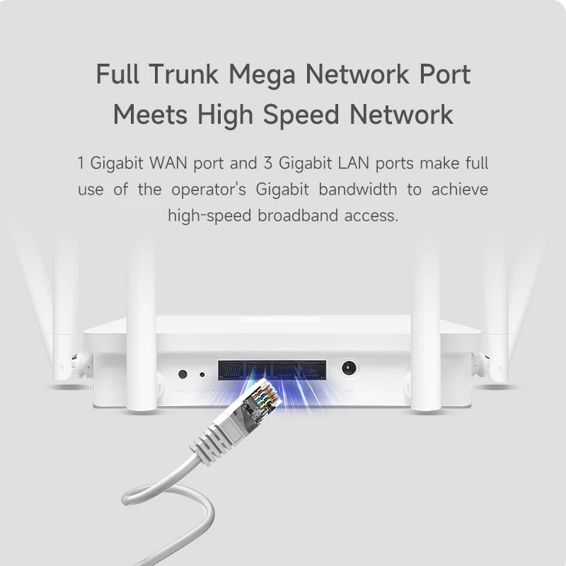 Leguang Wi-Fi Router 1200Mbps 5Ghz Gigabit Ethernet Router Dual Band 2.4Ghz Draadloze Netwerk Wifi Repeater Met 4x5dbi Antennes