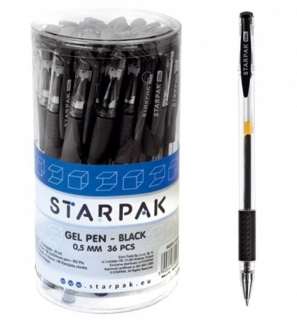 Gelpen zwart met stekker van 0,7 mm