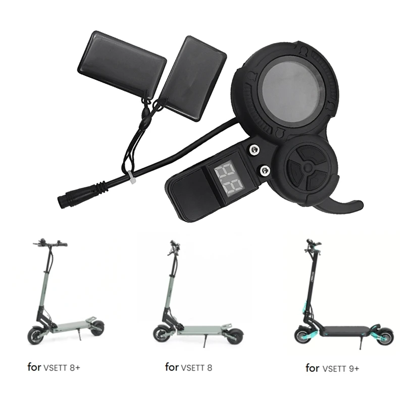 E-Scooter LCD Display Throttle+Lgnition Lock Key With Cruise NFC Card For VSETT 8 8+ 9 9+ For ZERO 8 9 10 8X 10X Z8 PRO Parts