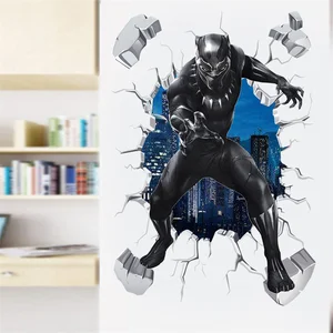 Miniso-Avengers schwarze Panther-Wandaufkleber, Marvel-Filmplakat, Raum- und Schlafzimmer-Wanddekoration, Wandaufkleber für Kinder 10 Hauptverkauf Pantera Black Framework - №3