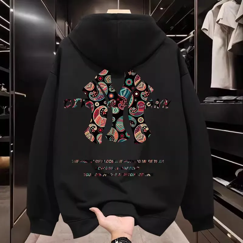 2026 New Men's Autumn/Winter Loose Crew-Neck Hoodie American-Style Edgy/Cool Streetwear Y2K Pullover - view 2