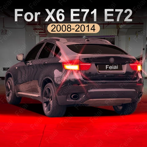 Светодиодная лампа стоп-сигнала для BMW X6 E71 E72, аксессуары для тюнинга, красный светодиодный стоп-сигнал E71 E72, 2008, 2009, 2010, 2011, 2012, 2013, 2014