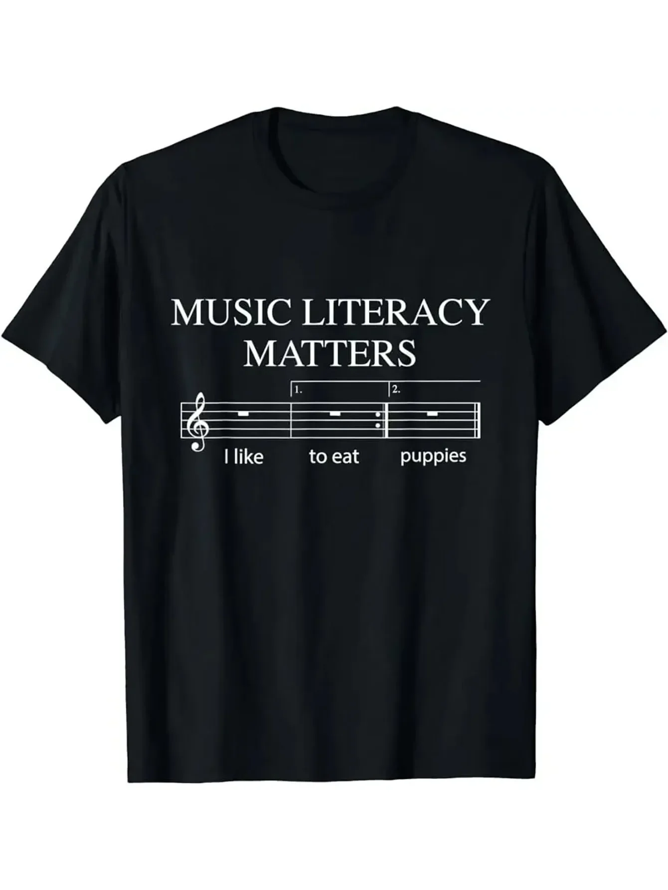 

Music Literacy Matters Funny Joke Read Repeat Music Teachers T-Shirt Totoro Men Top Football Shirts 2025 Funny T-Shirts Gym