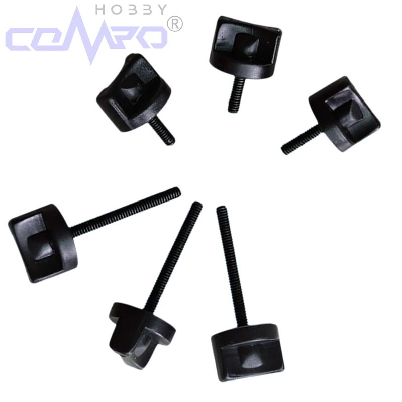 10 stuks M2 metrische schroefdraad nylon duimschroeven set kunststof zwarte metalen draadschroeven voor RC vliegtuig accessoire vervangende onderdelen