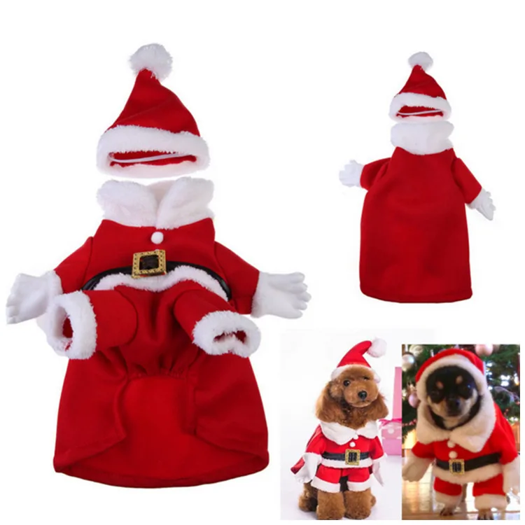 

Fun Pet Costumes Christmas Polar Coat Santa's Standing Suit Pet Winter Costume Dog Pet Christmas Costume, Riding Deer for Santa