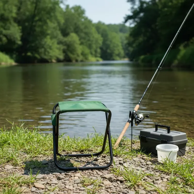 for Mini Outdoor Lightweight Portable 16mm Steel Tube 600D Polyester Fabric 100kg Capacity Folding Camping Chair Fishing