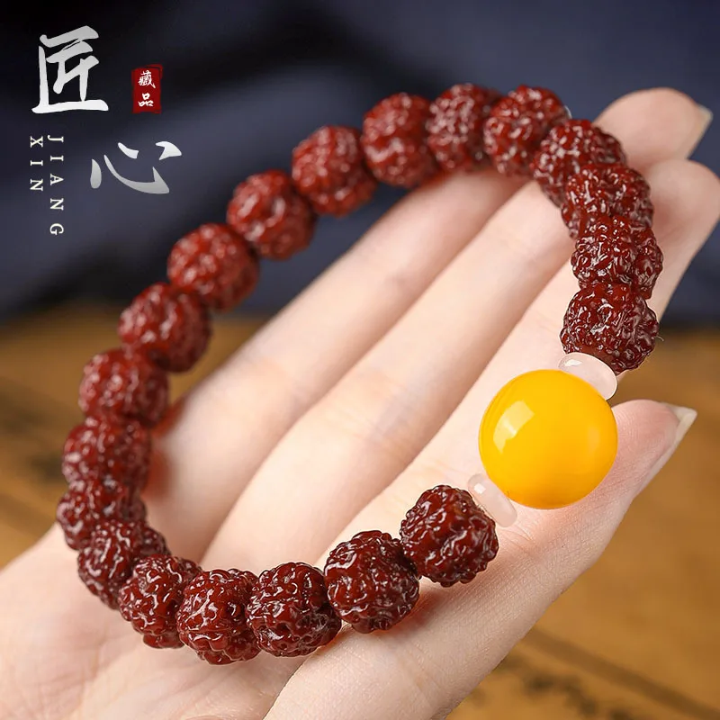 【Yu CI】Nepal Rudraksha Bracelet Corpulent Male and Female Crafts Hand Toy Buddha Beads Rosary Factory Direct Supply