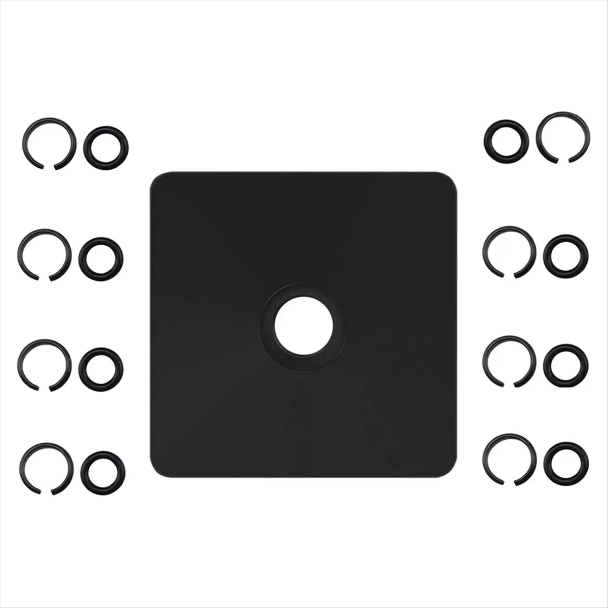 KSOL (4+4 Sets) 1/2and 3/8inch Impact Retaining Ring Clip Friction Ring with O-Ring for Electric/Pneumatic Type Impact Wrench