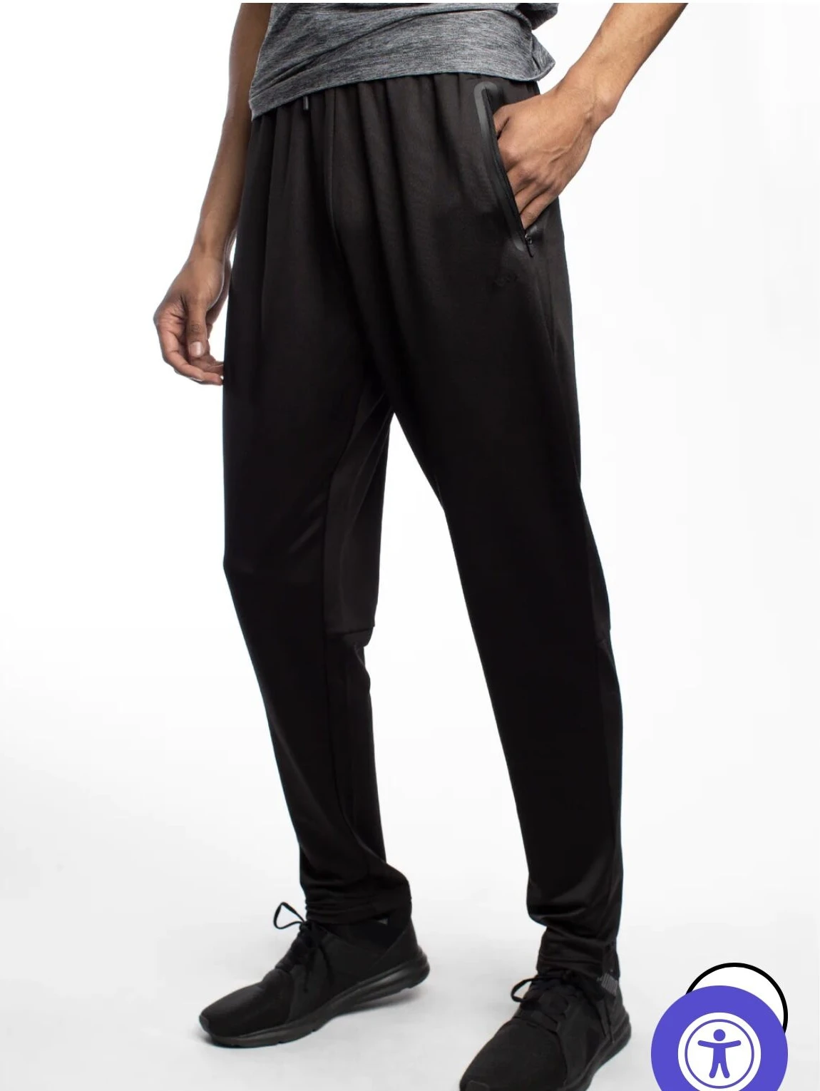 

Summer Good Pants Men's Thin Qui Dry Polyester Loop Casual Long Pants Waterproof Zipper ket Slim Fit Sport Sweatpants