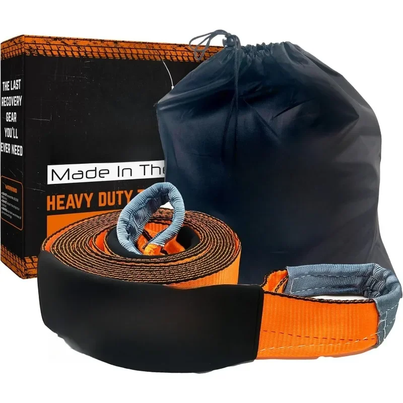 

Heavy Duty Tow & Winch Extension 4"x30' - 46,076-lb Recovery Rope for Offroad, Weather Resistant, Triple Reinforced