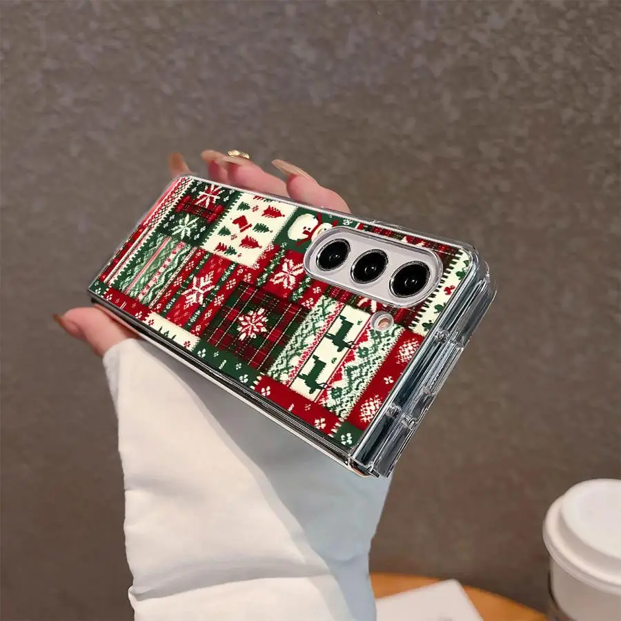 Transparent Soft Phone Cover Case for Samsung Galaxy ZFold3 ZFold6 ZFold5 ZFold4 Z Fold 7 6 5 4 3 ZFold7 Christmas Hot #2