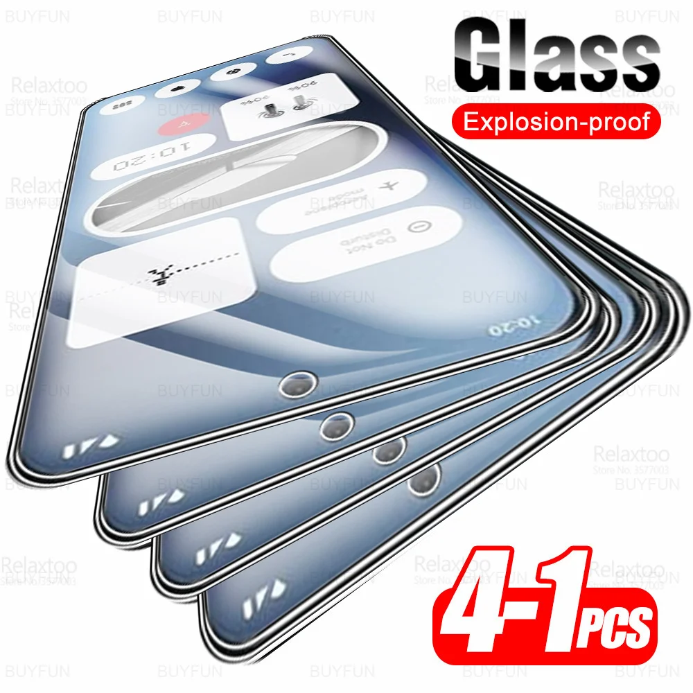 1-4Pcs For Nothing Phone (2a) Full Cover Tempered Glass Phone2a NothingPhone 2a 5G A142 2024 6.7inch Clear Screen Protector Film