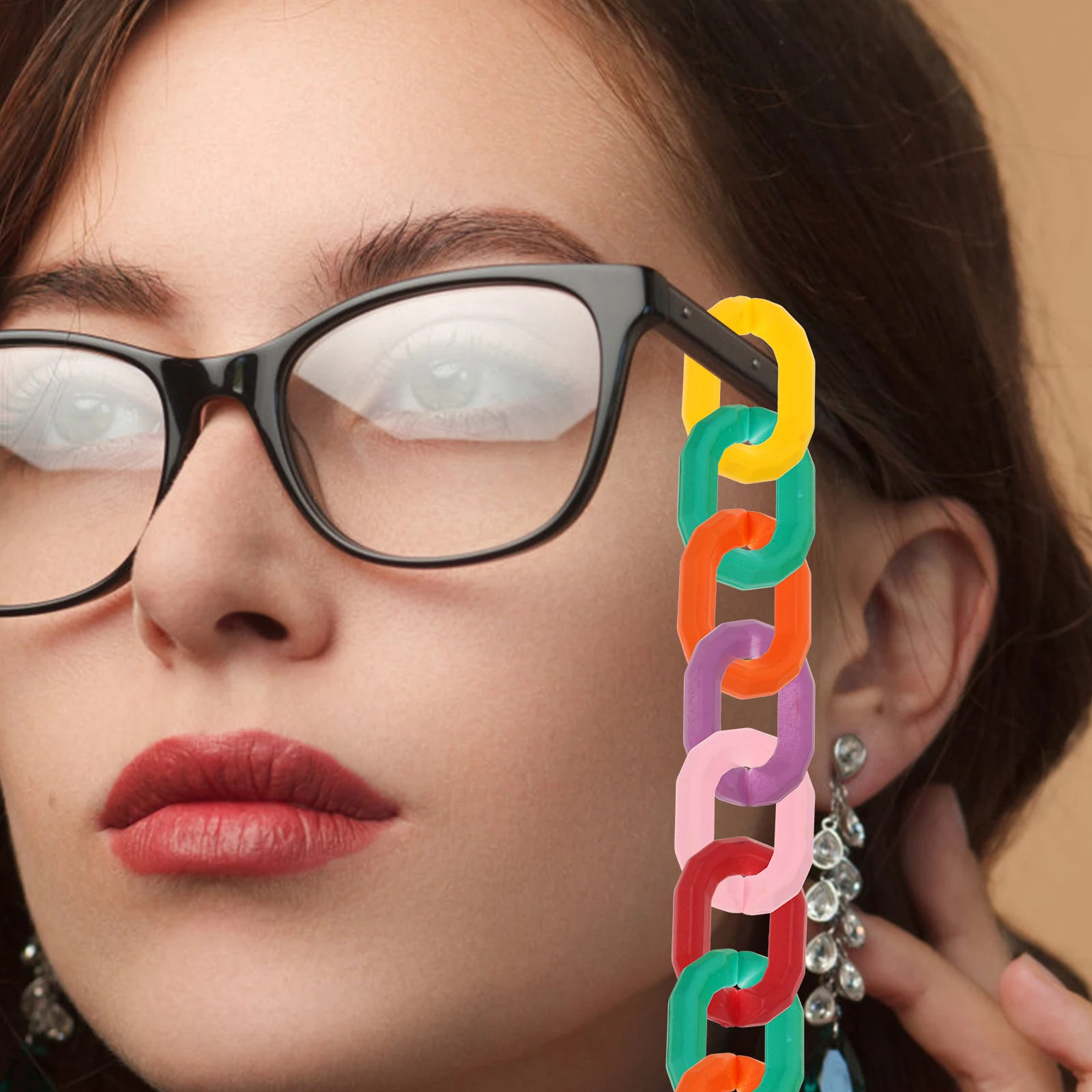 

50 Pcs Linking Rings Chain Buckle Linking Rings For Diy Bag Strap Smooth Surface Durable DIY Crafts Bright Color Oval Connectors