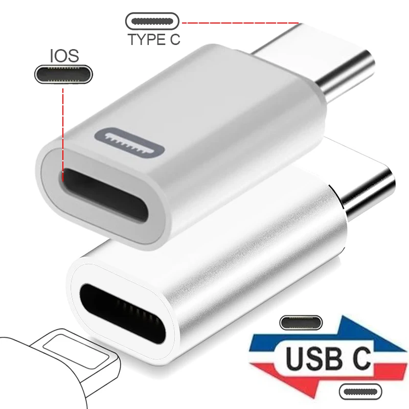 For IOS Lightnning Female to Type C Male Adapter Fast Charging Converter For iPhone 15 iPad Samsung Tablet USB C Connectors