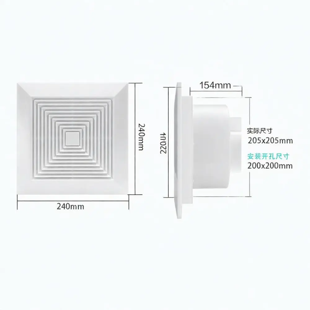 Inline Duct Exhaust Fan Ceiling Mount Kitchen Bathroom Ventilation Quiet Powerful Blower Air Extractor Vent System Unit