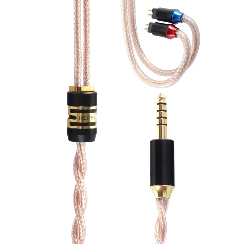 1.2m HIFI Double Shielded Copper Silver Mixed Cable LITZ Upgrade Headphone For MMCX Or 2PIN 0.78