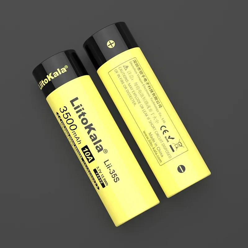 LiitoKala Lii-35S 18650 3.7V Li-ion 3500mAh 10A discharge Power battery For Strong Flashlight Batteries