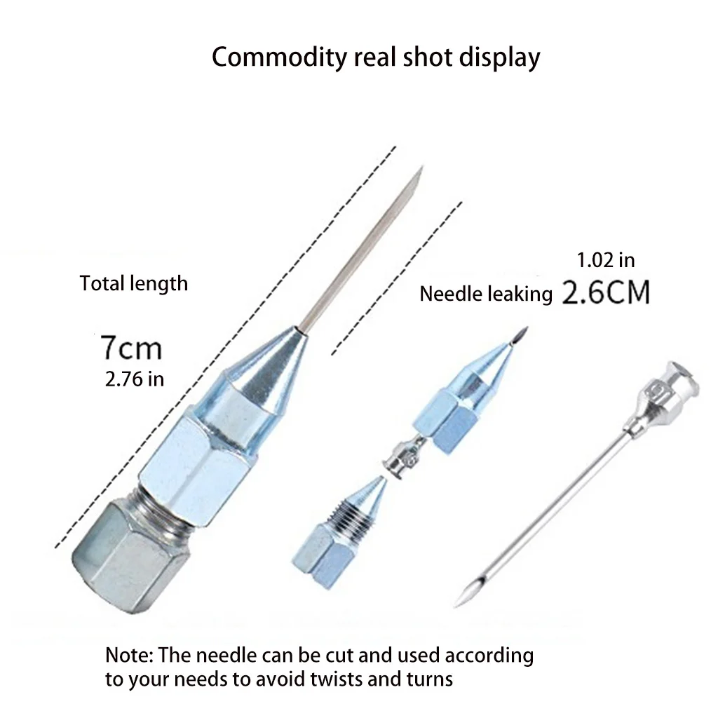 Grease Gun Needle Tip Of The Mouth Adapter Long Manual Grease Gun Head Hose Hard Tube Butter Machine Accessories Tip Gun Mouth