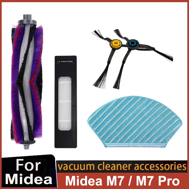 Acessórios para midea m7 m7 pro substituição escova filtro hepa mop peças de reposição para midea m7 robô aspirador pó
