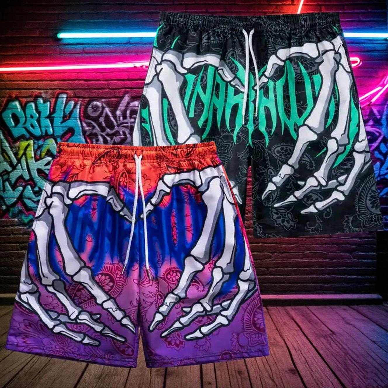 

New Men's/women Quick Drying Breathable Shorts Baseball Sports Shorts Fitness Outdoor Beach Shorts 3D Printed Motorcycle Shorts