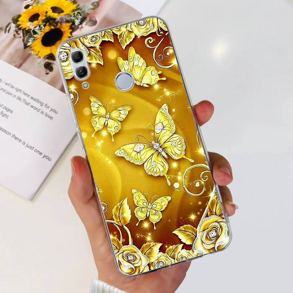 For Honor 10 Lite Case HRY-LX1 HRY-LX2 Cover Fashion Butterfly Transparent Silicone Fundas Cases For Honor 10 10i Honor10 Bumper