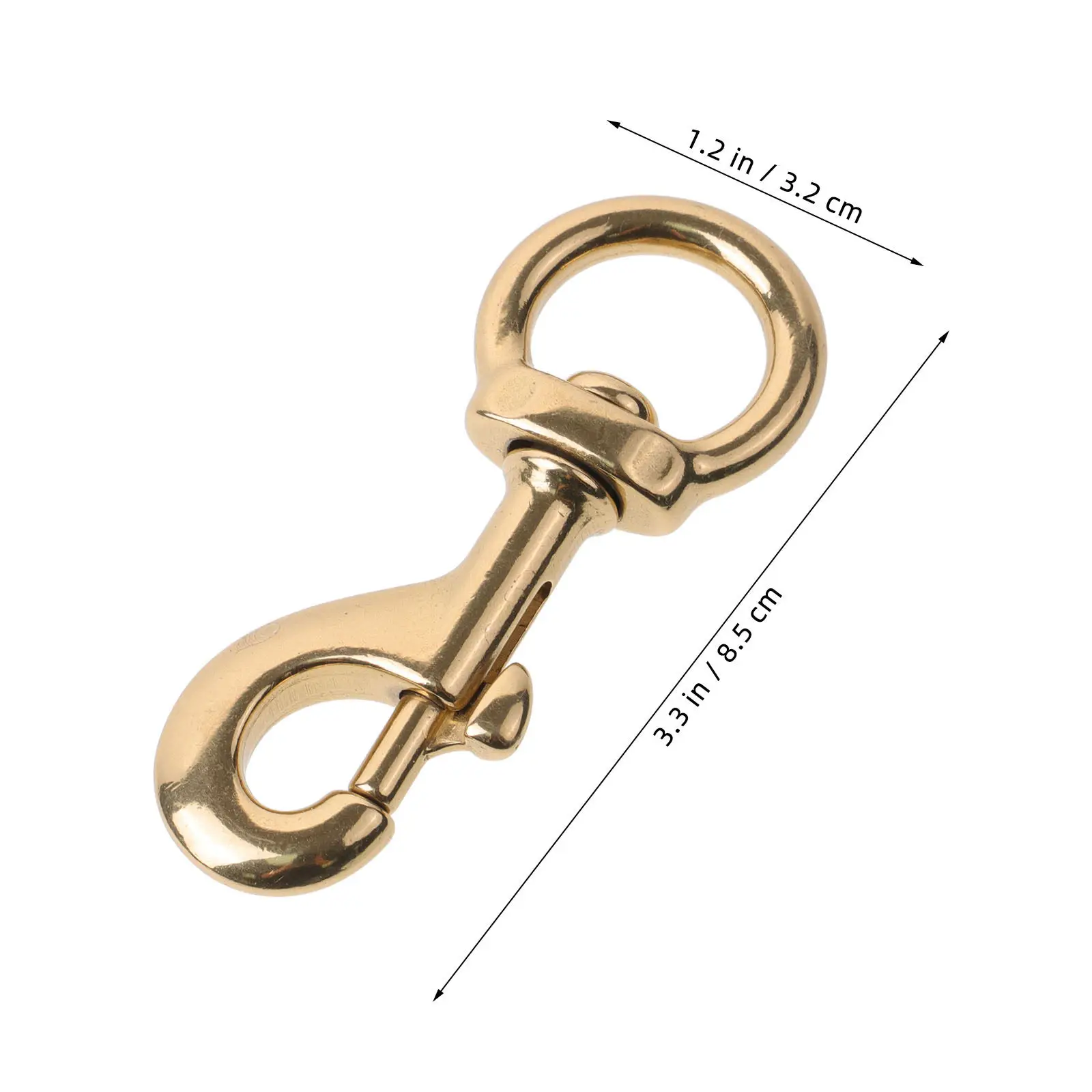 Brass Flagpole Clamp Hook Set (2 pcs) with Rotating Eyelet – Corrosion-Resistant Heavy-Duty Outdoor Flag Mounting