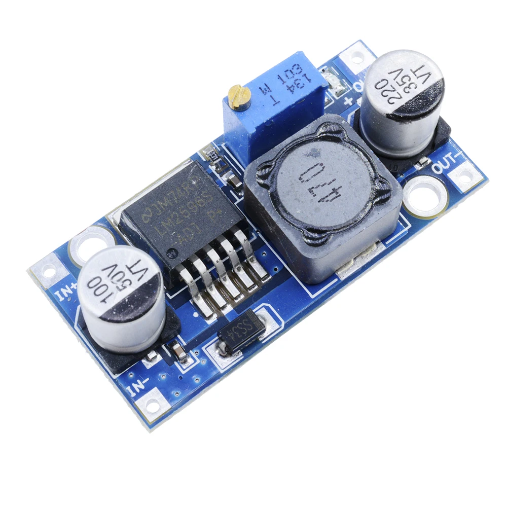 5PCS LM2596 DC-DC Adjustable Buck Converter 3.2V~35V to 1.25-35V Step Down Power Supply Voltage Regulator Module