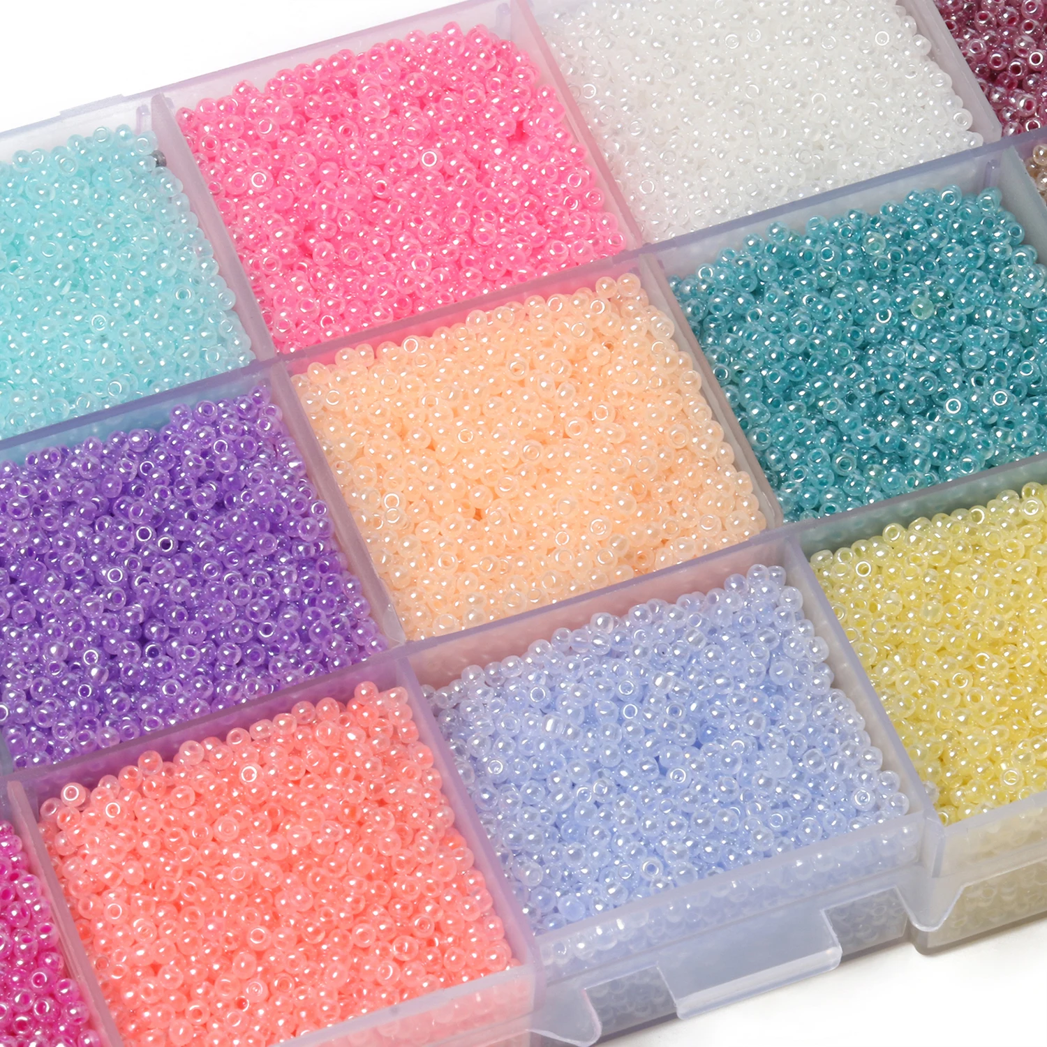 2mm 2000-4000pcs 체코 어 유리 씨앗 매력 비즈 다채로운 작은 팔찌 DIY 구슬 보석 만들기 공예 반지 목걸이 수제