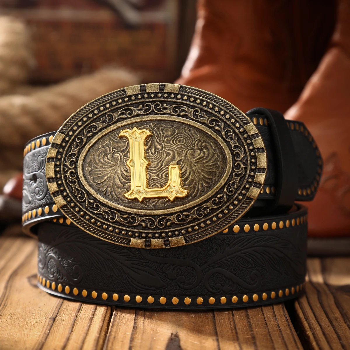 Ein lässiger Retro-Gürtel im Western-Stil für Herren und Damen! PU-Ledergürtel mit Metallschnalle, geeignet für den täglichen Arbeitsgebrauch – Detail 9
