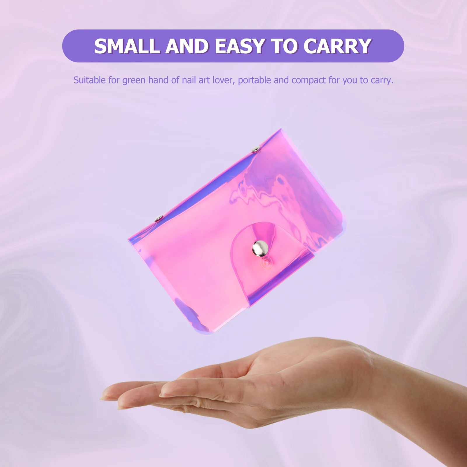 Rectangle Nail Stamp Plate Holder Nail Art Stamping Organizer Case 20 Slots Portable Compact Stamping Plate Storage Pouch
