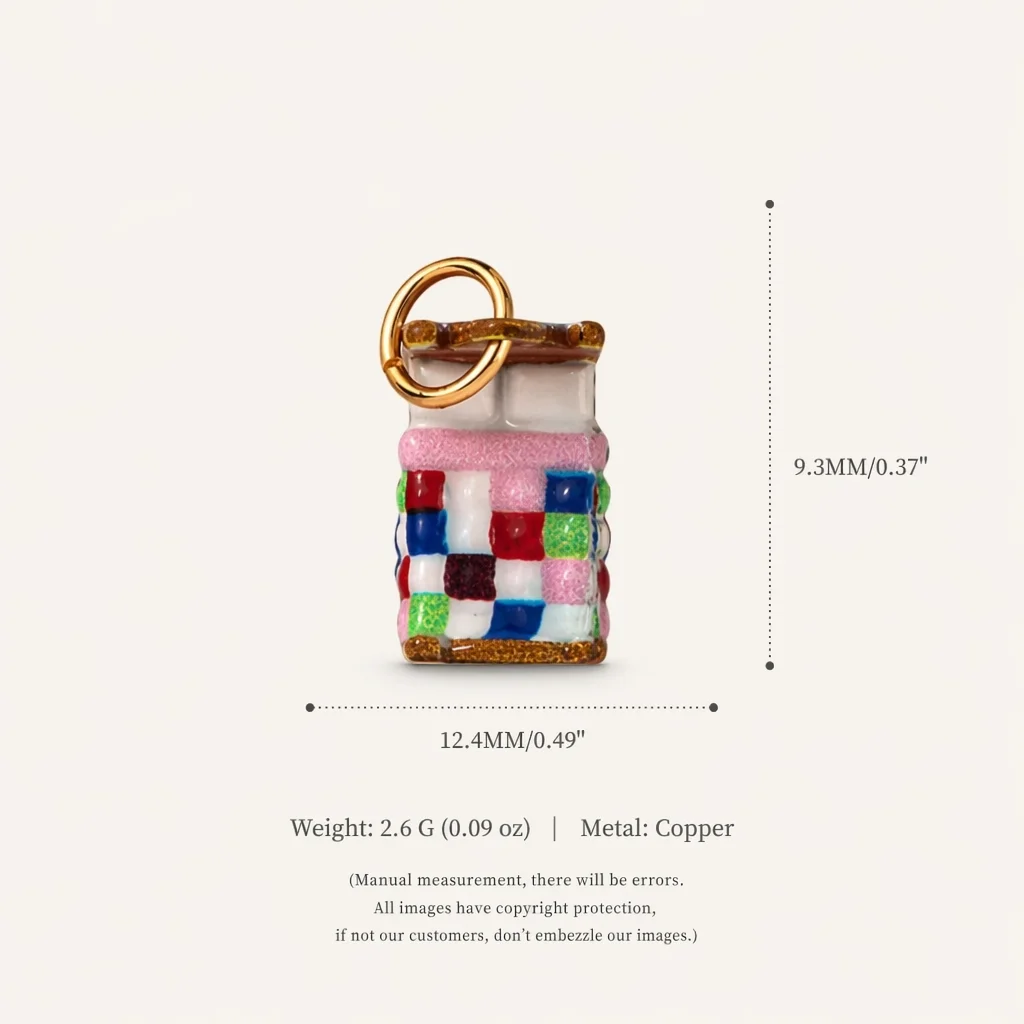 Neue Personalisierte Minimalistische Kuchenbox-Rucksack-Anhänger, Rose, Magisches Buch, DIY-Anhänger, Charms für Schmuckherstellung – Detail 5