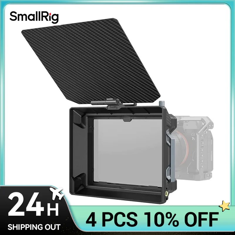 SMALLRIG Matte Box,Star-Trail Lightweight Multifunctional Modular Basic Kit,with 4 x5.65 Filter Frame,Adapter Ring,Top Flag 3556