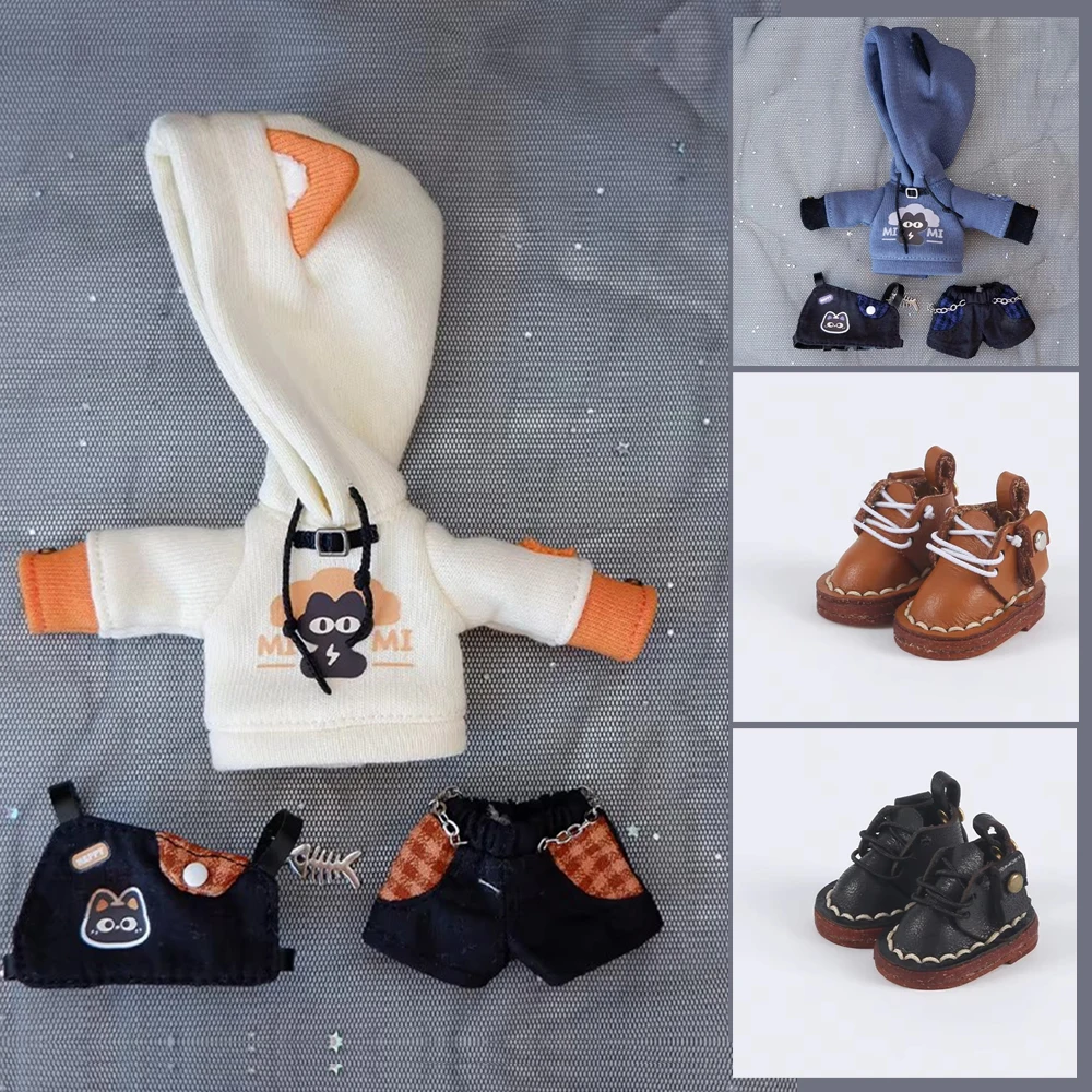 

OB11 Clothes Halloween Lightning Cat Sweater Jacket Shorts Set for Obitsu11, GSC Body, YMY, Body9,1/12bjd Shoes Doll Accessories