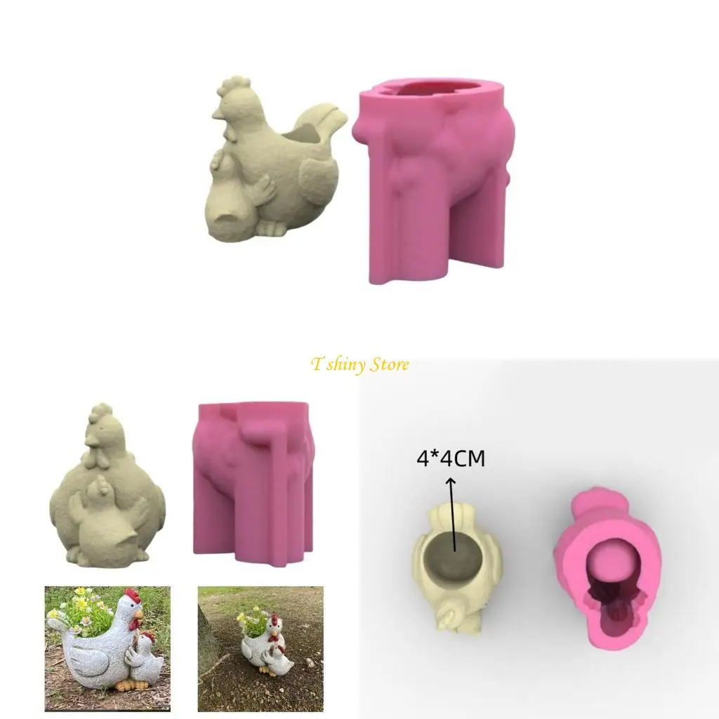 

N58F Vase Moulds Flowerpot Mold Hen Plant Pots Mold for Flower Vase