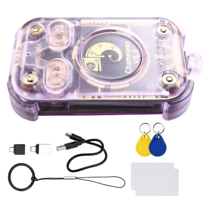 PHILE-Chameleon V3.0 RFID Smart Chip Reader Emulator Reader Writer ID IC Tag Copyer+ 2XUID Keychain/CUID Card