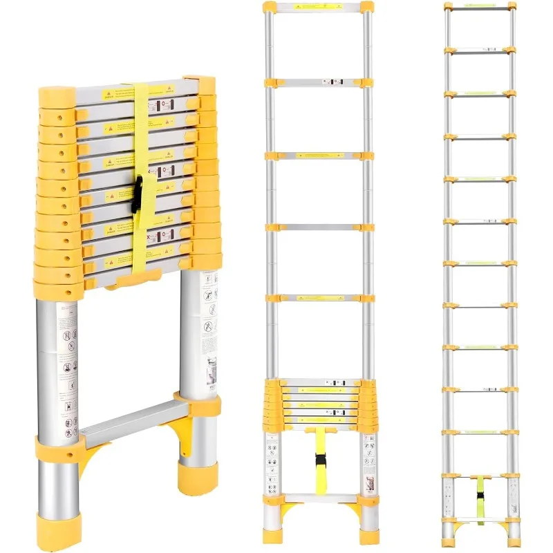 3 Step Ladder, Aluminum Lightweight Folding Step Stool w/Wide Anti-Slip Pedal, 330 Lbs Capacity Sturdy Stepping Ladders