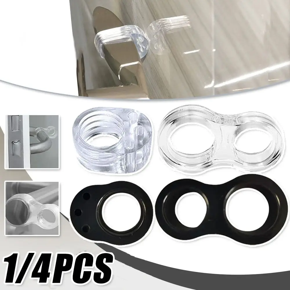 Handles Door Stopper Punch-free Door Stops Transparent Round Protection Door Knob Bumper Walls Furniture Protector Pad