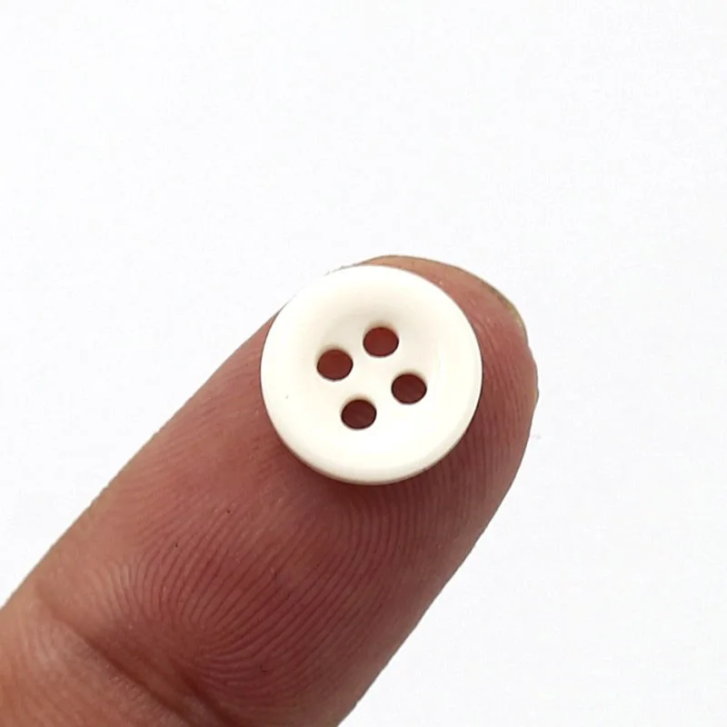 10mm White Black Round Acrylic 4 Eye Bread Button Scrapbooking for Wedding Decor DIY Handmade Sewing Garment Accessories