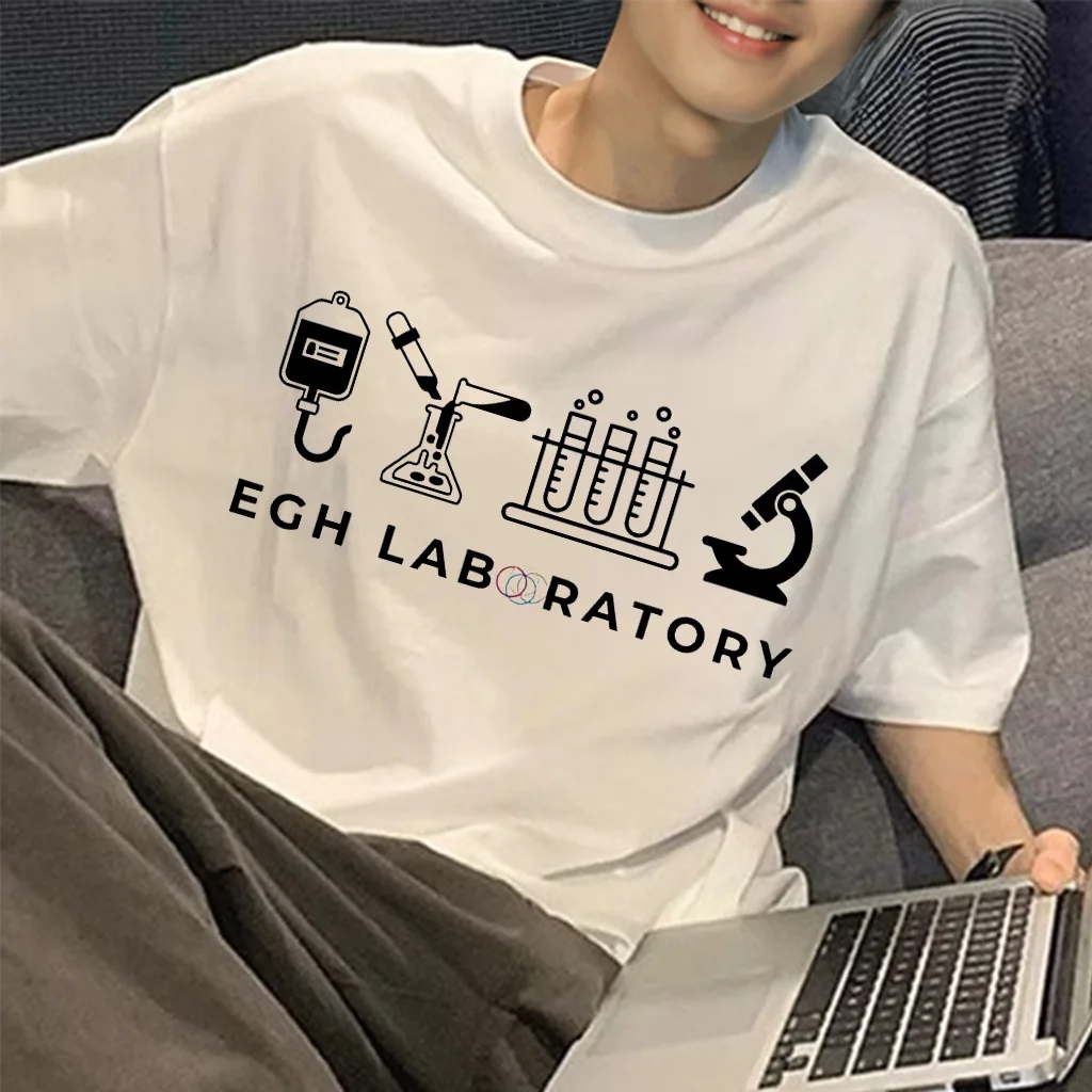 

Burette microscope tube stand Graphic T-shirt GH LABORATORY Shirt Fun gift for science lovers casual comfortable cotton clothing