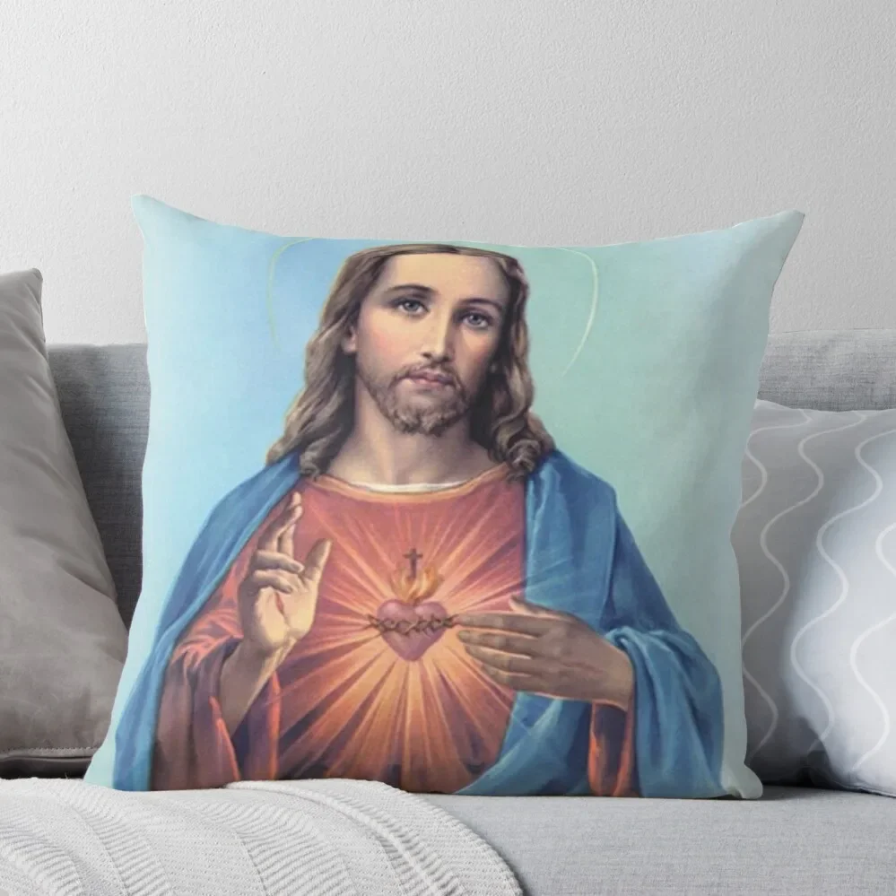 

Sacred Heart of Jesus Throw Pillow pillow cover luxury Christmas Pillow Cases pillows decor home