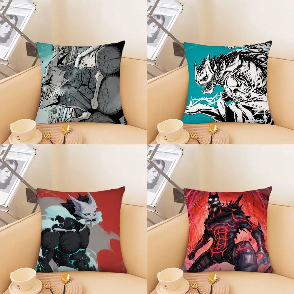 Anime Kaiju No 8 Monsters Pillow Case Fashion Square Pillowcase Bedroom Sofa Room Ins Decoration Leisure