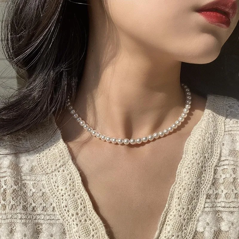 Yessy Vee Women Austrian Pearl Natural Pearl Necklace French Top Quality Luxury Elegant Necklaces Choker Neck Chain New Arrival