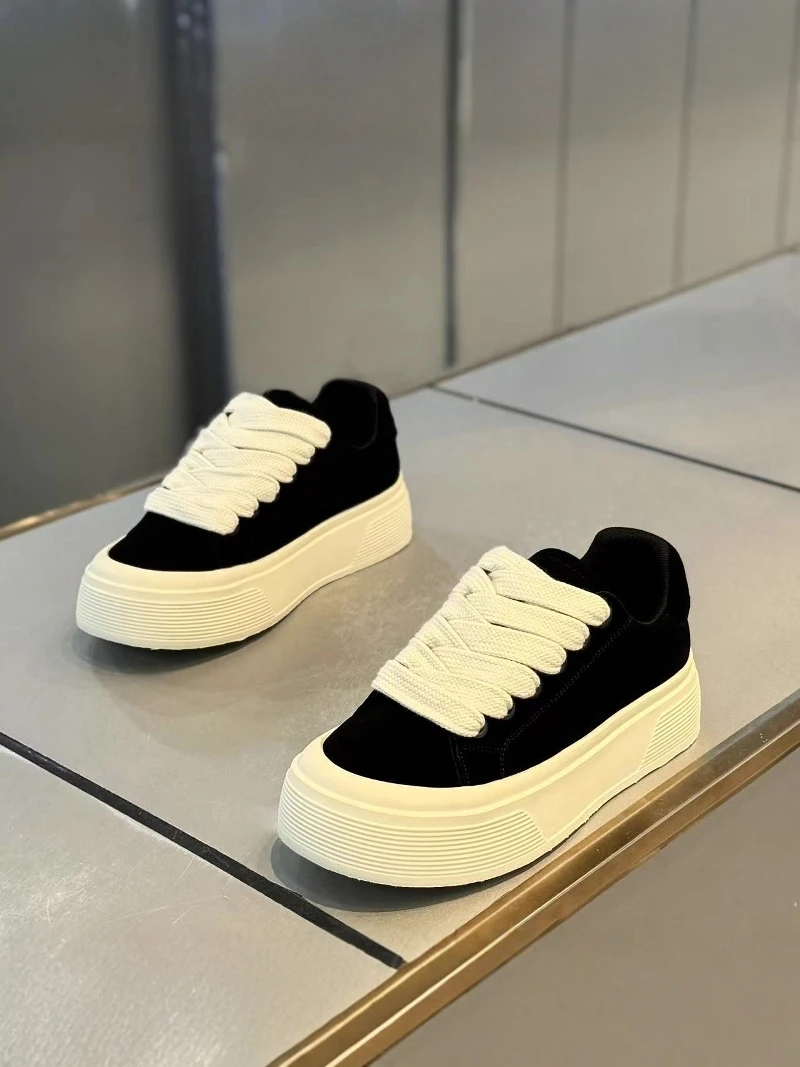 

Men's Casual Thick Bottom Heightening Anti-slip Shoes Summer New Style Versatile Leisure Board Shoes Fashionable Black Trendy...