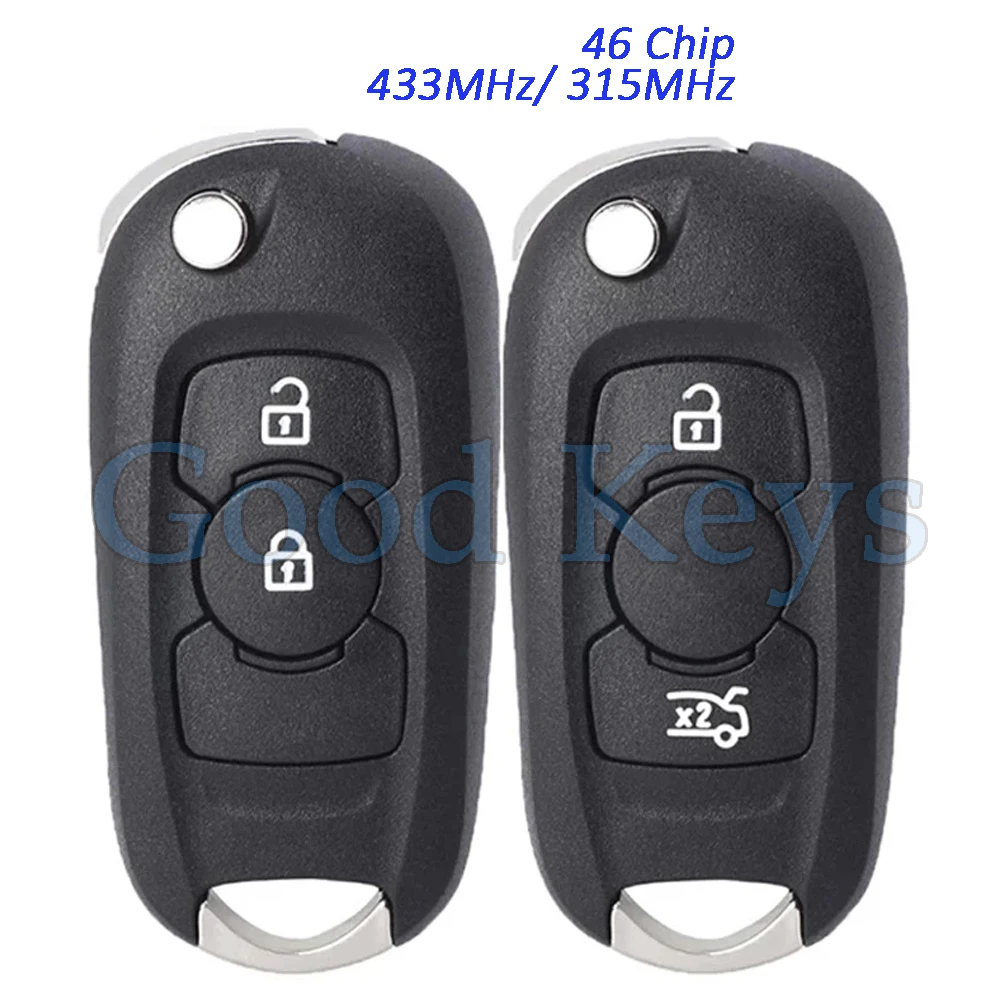 

KEYECU 13588683 Remote Key Fob for Opel Vauxhall Astra K 2015 2016 2017 2018 2019 NCF2951ETT/ HITAG 2 / 46 Chip 433MHz 315MHz