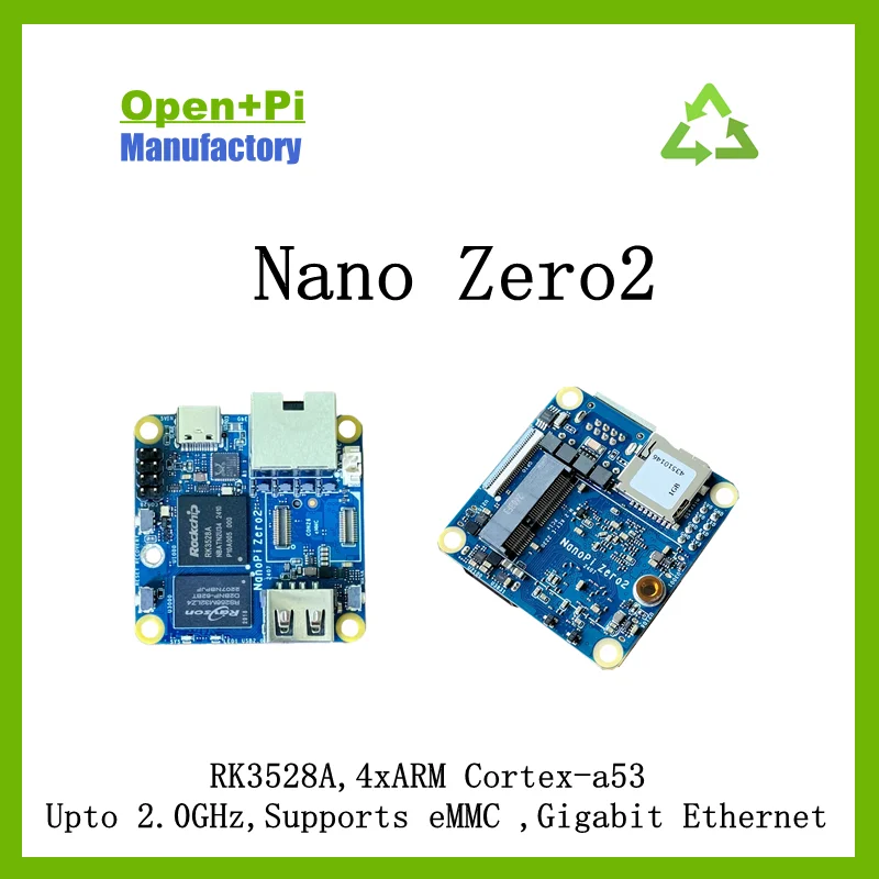 Select+Pi Nano Zero2 Mini LTS 1G LPDDR4 RAM,RK3528A,4xARM Cortex-a53 Up to 2.0GHz,Supports eMMC ,Gigabit Ethernet