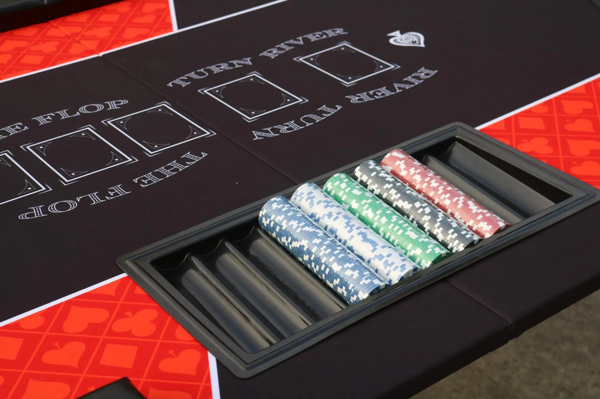 مصنع مخصص 6-10 مقاعد الصلب الساق طاولة البوكر تصميم سهل الطي تكساس عقد Em الجدول #3