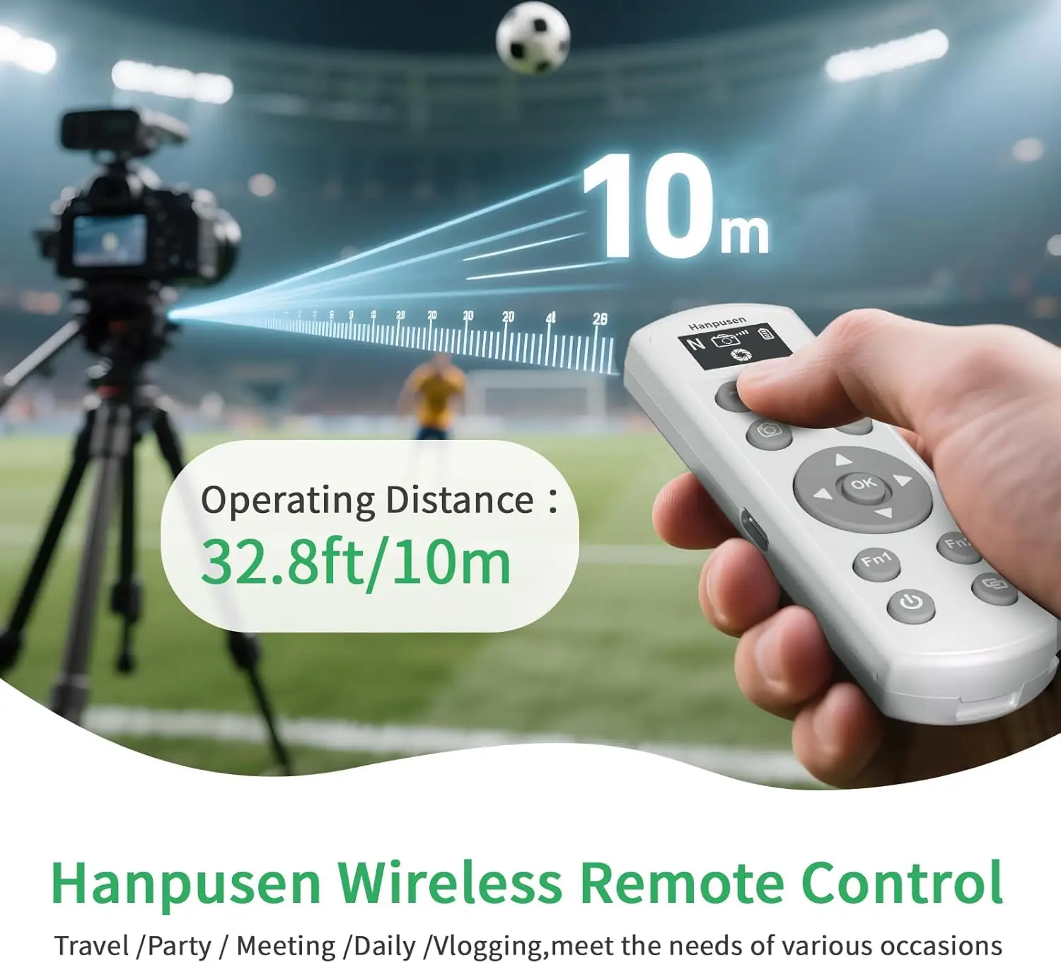 

White Wireless Remote Shutter Release with OLED Display For Nikon Z6II Z6III Z7II Z30 Z50 Zfc Z5II Z50II B600 A1000 P950 P1100