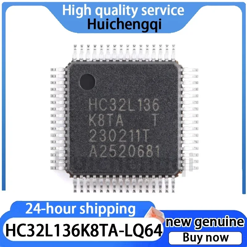 2PCS Genuine HC32L136K8TA-LQ64 LQFP-64 48MHz ARM 32-bit MCU Microcontroller Chip