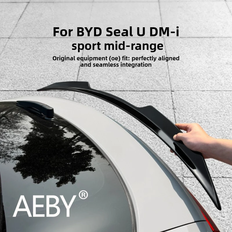 AEBY For BYD Seal U DM-i 2023 2024 2025 Rear Trunk Spoiler, Rear Wing Styling Carbon Fiber Look Auto Styling Modification Parts